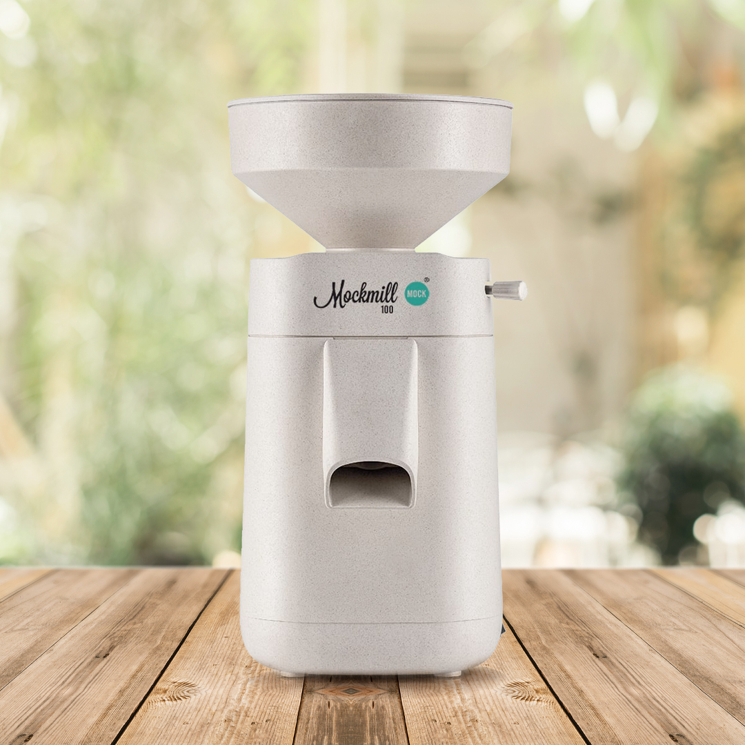 The Mockmill 100 Grain Mill in a lifestyle setting