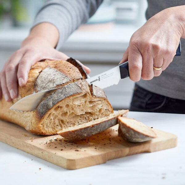 Opinel Intempora Bread Knife being used