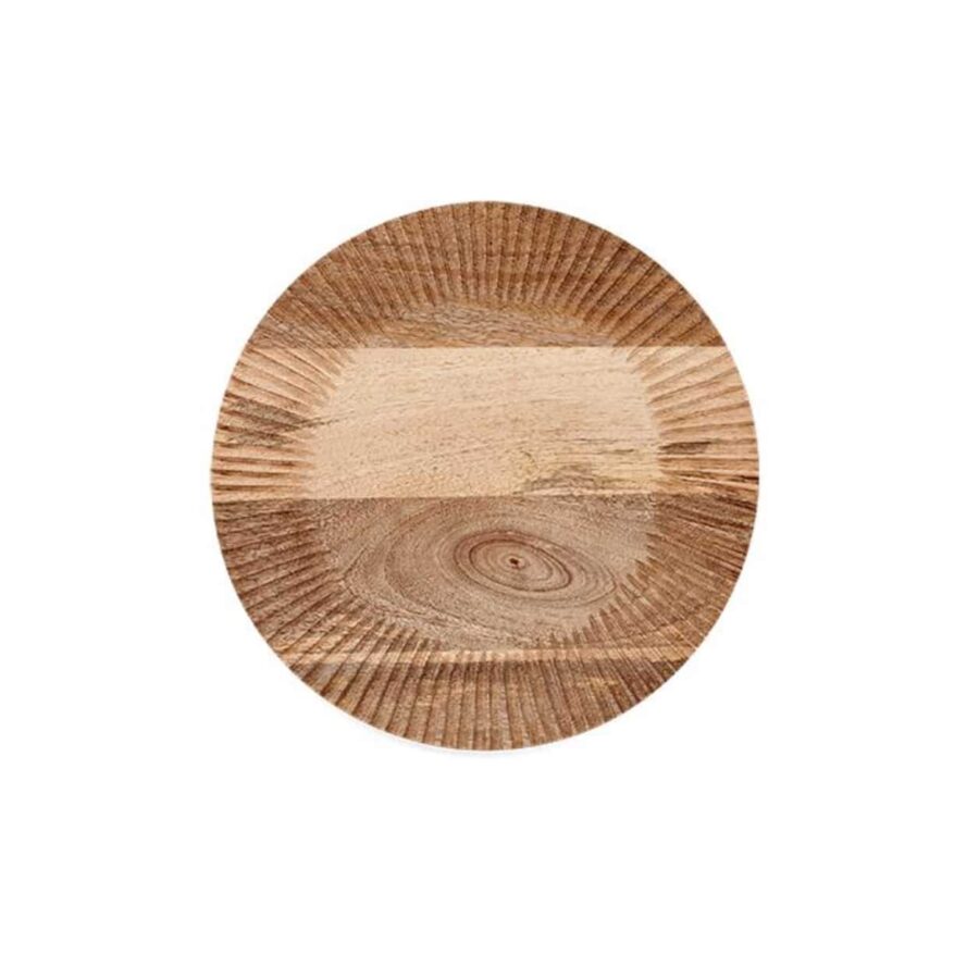 Round wooden bread board medium