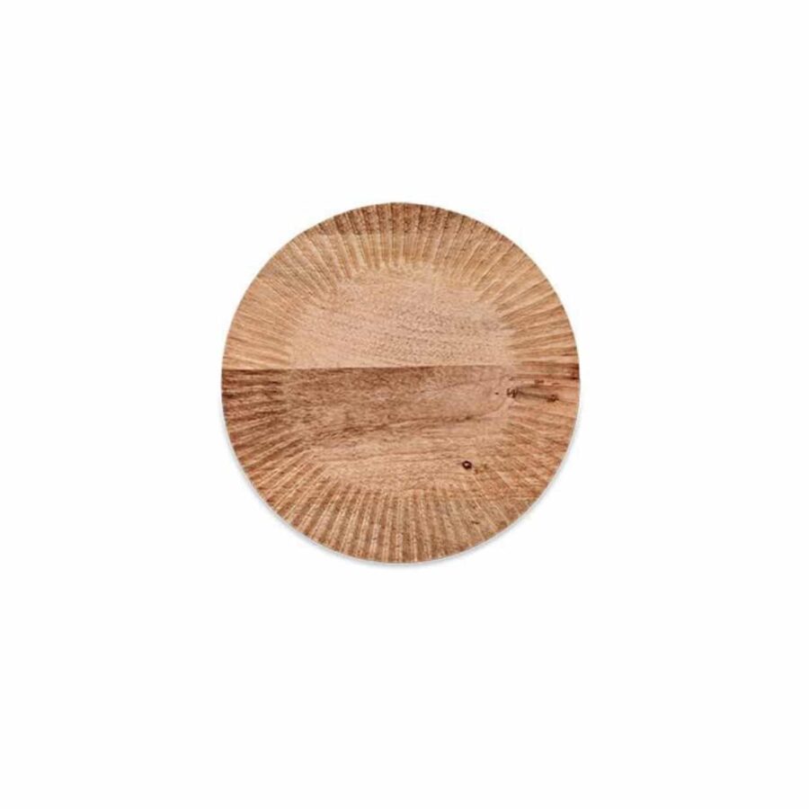 Round wooden bread board small