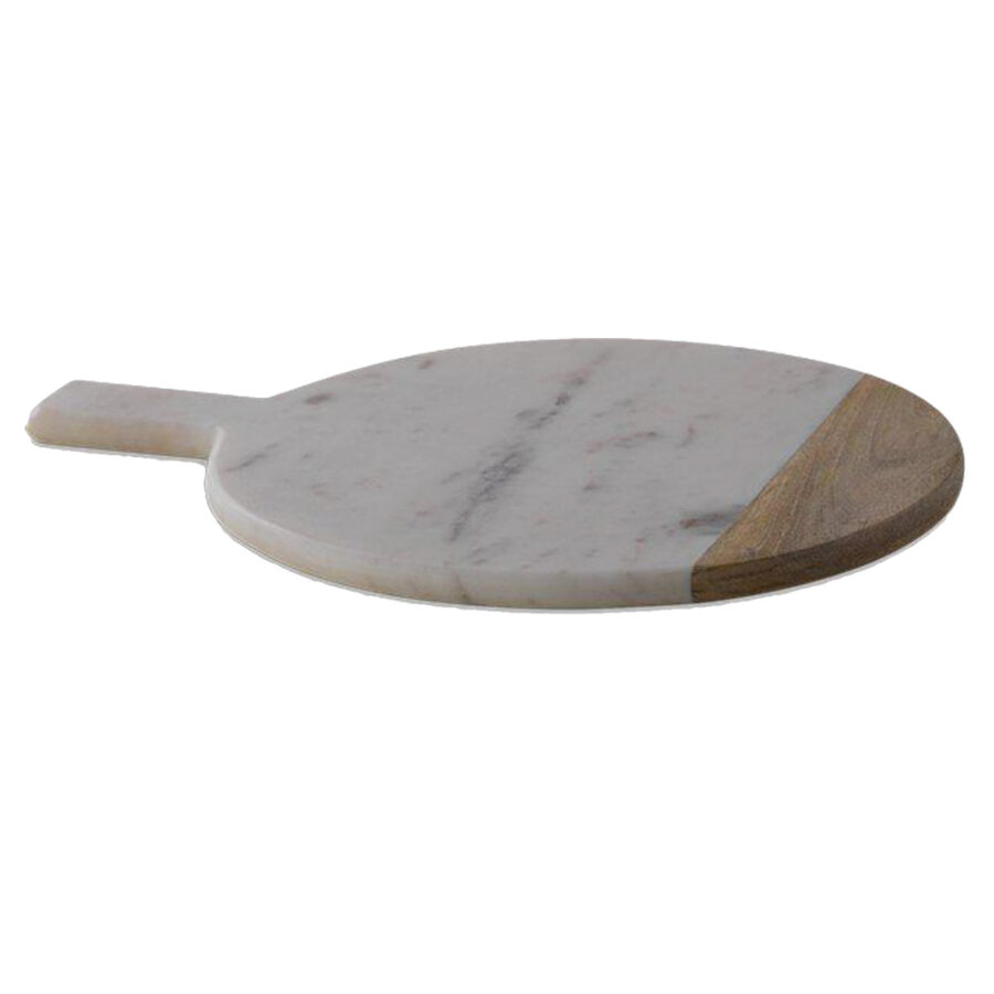 White marble bread board