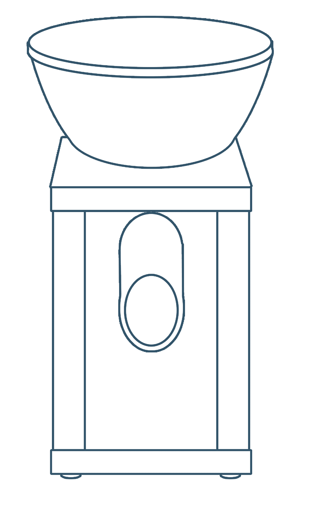 Komomio Grain Mill Dimensions