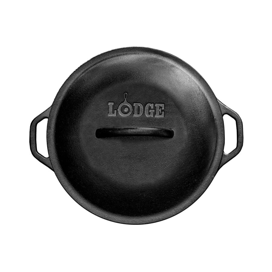 Lodge Dutch oven top view