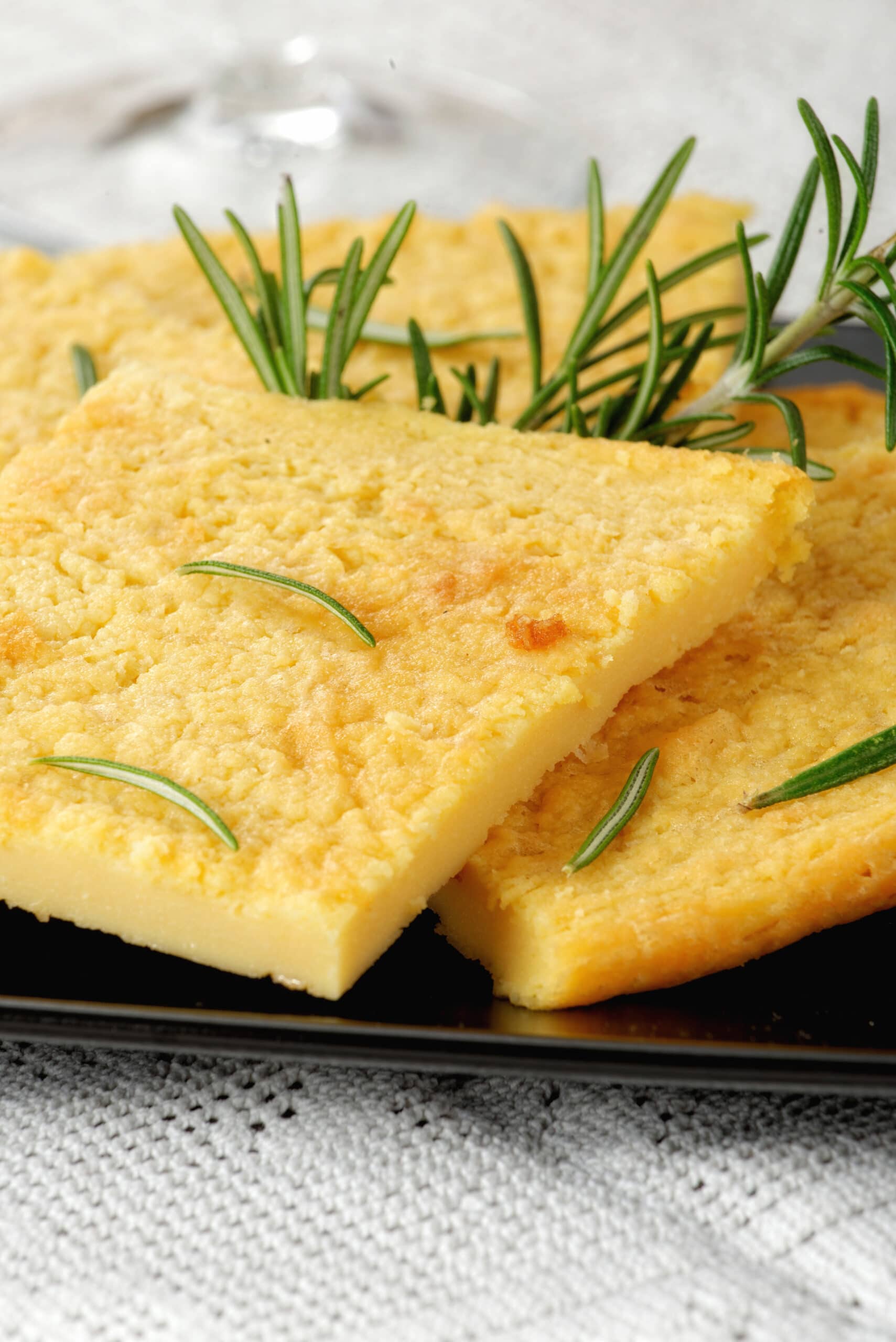 Socca chickpea flatbread served