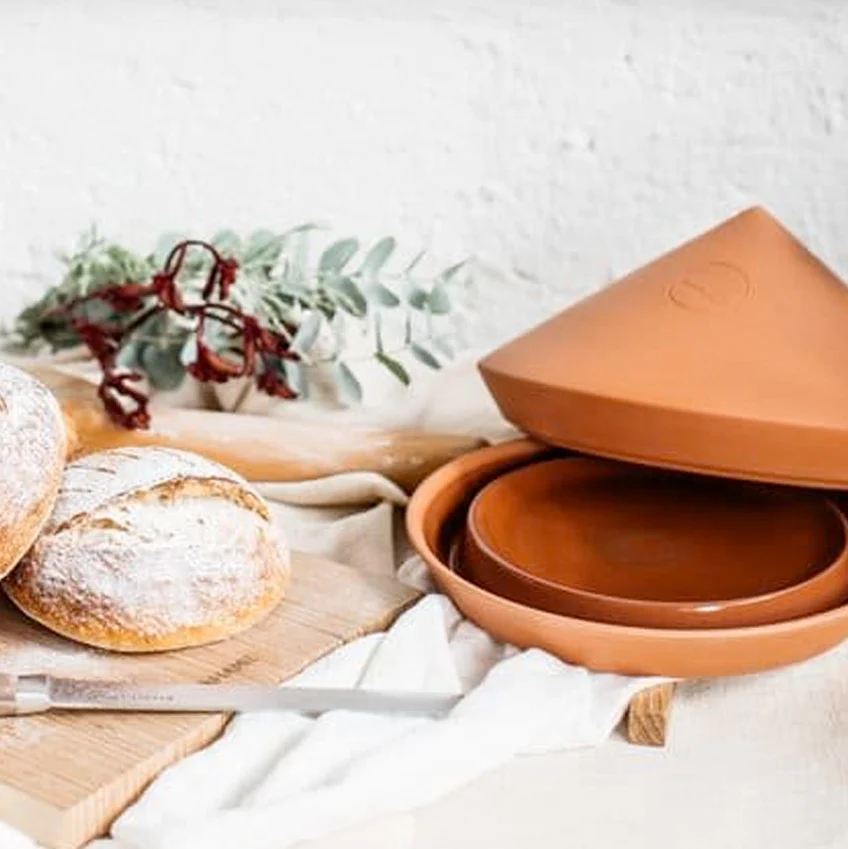 Glazed Clay Bread Baker for Round Bread