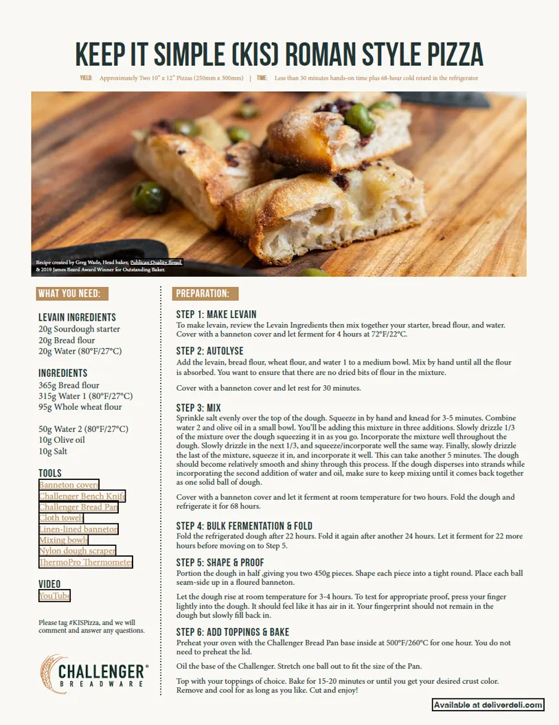 Challenger Roman Pizza Recipe PDF icon