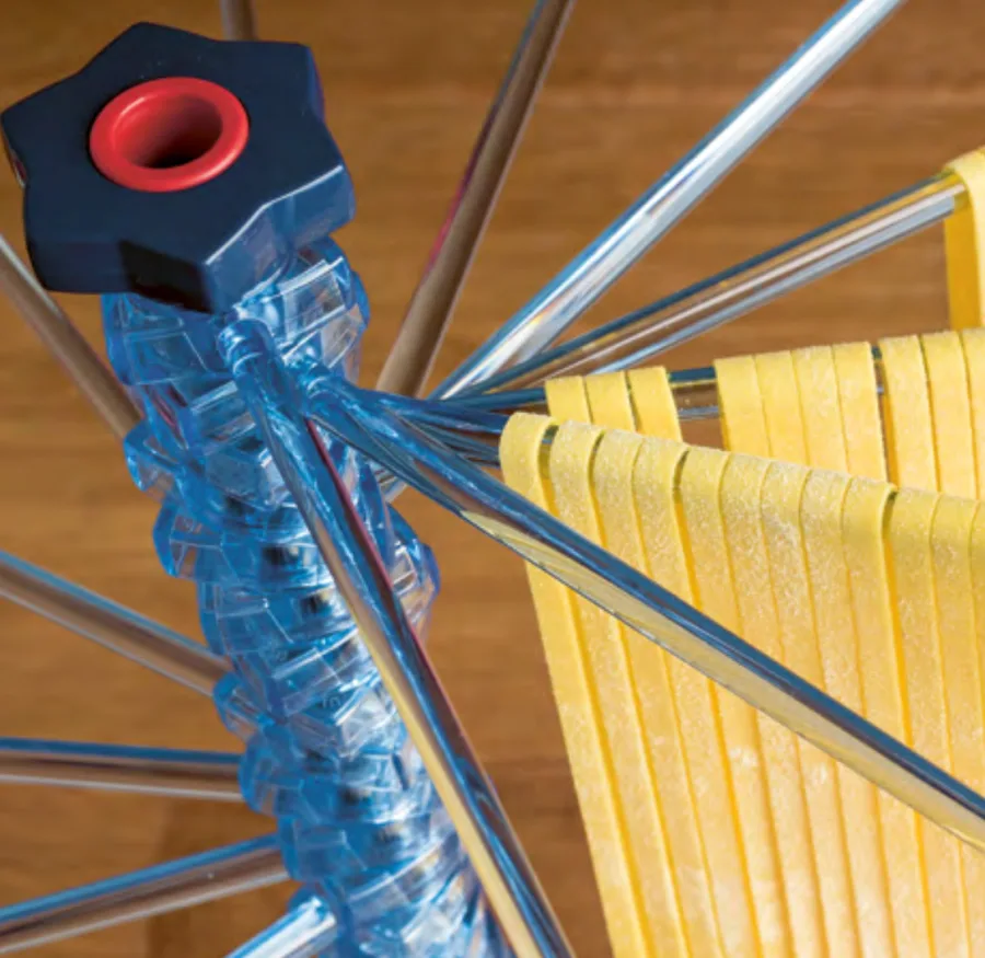 Pasta drying on the Marcato rack