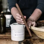 Wooden sourdough spurtle