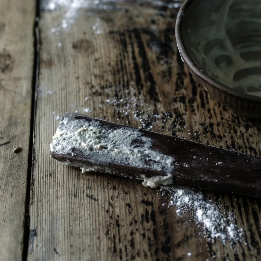 Wooden spatula close up