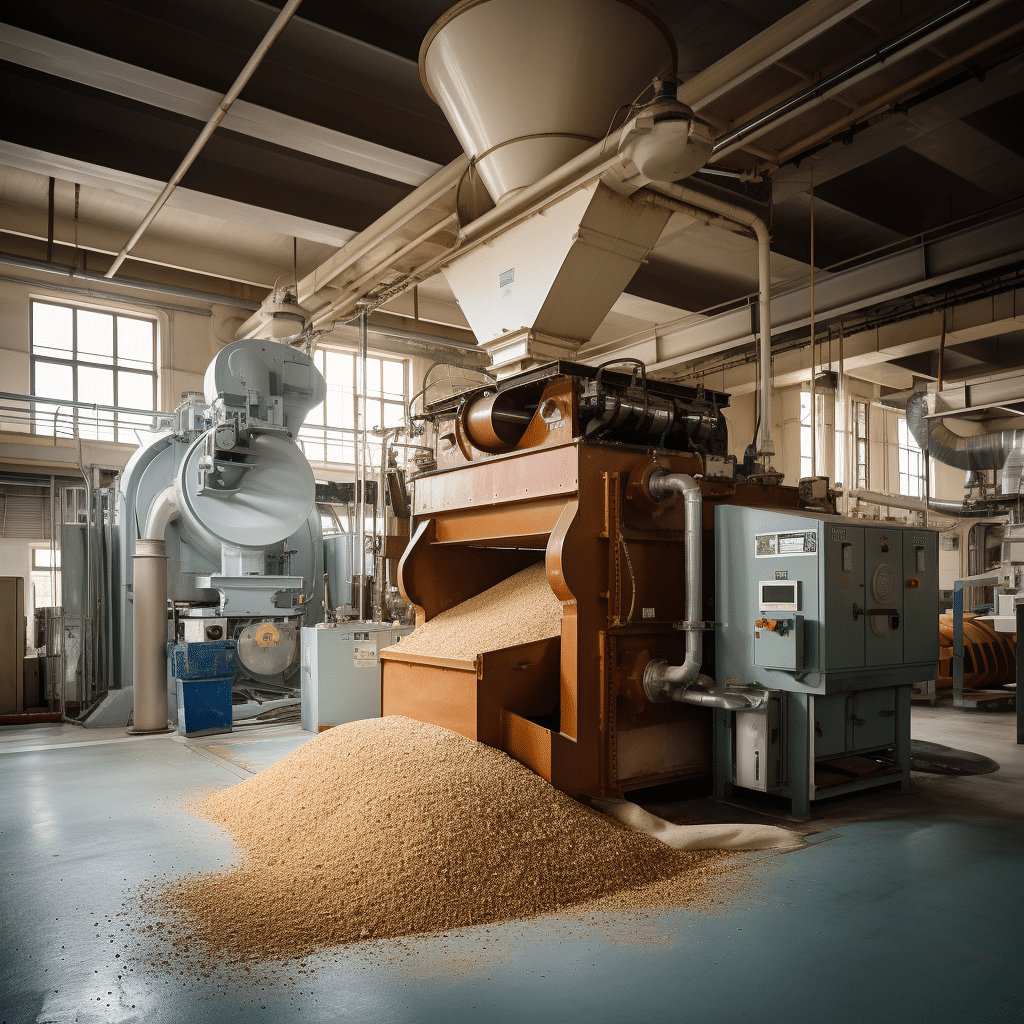 Industrial roller mill for milling flour