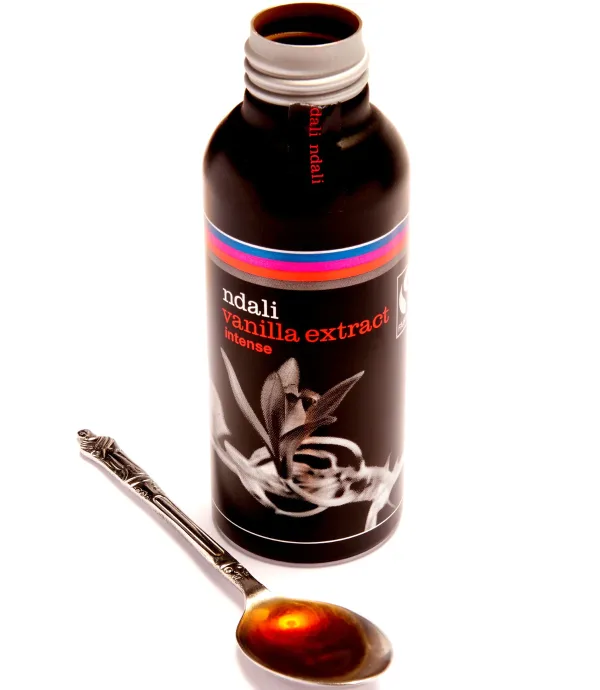 Ndali vanilla extract bottle with spoon