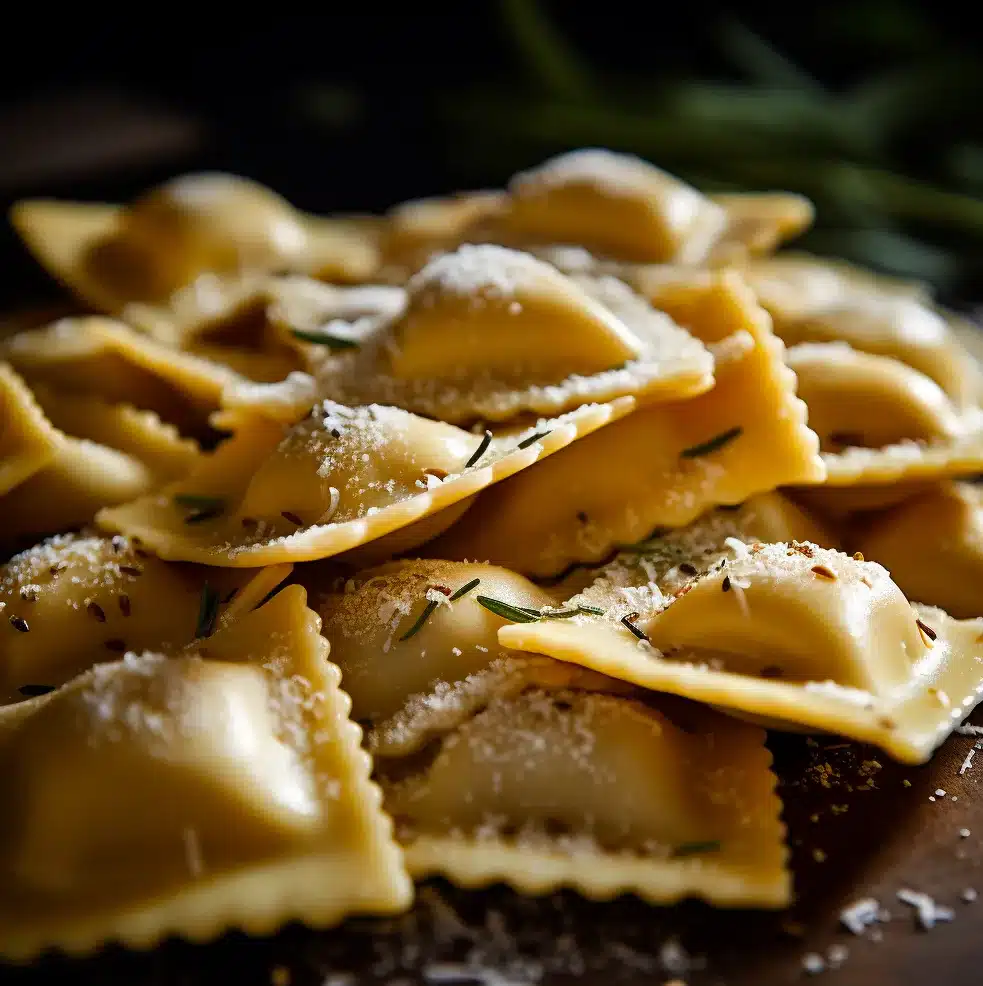 Cooked ravioli Pasta