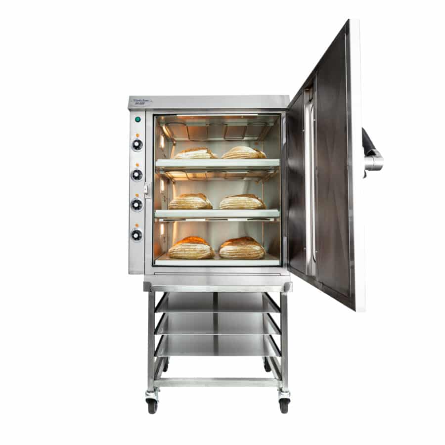 Rackmaster RM2020 Oven on trolley with door open